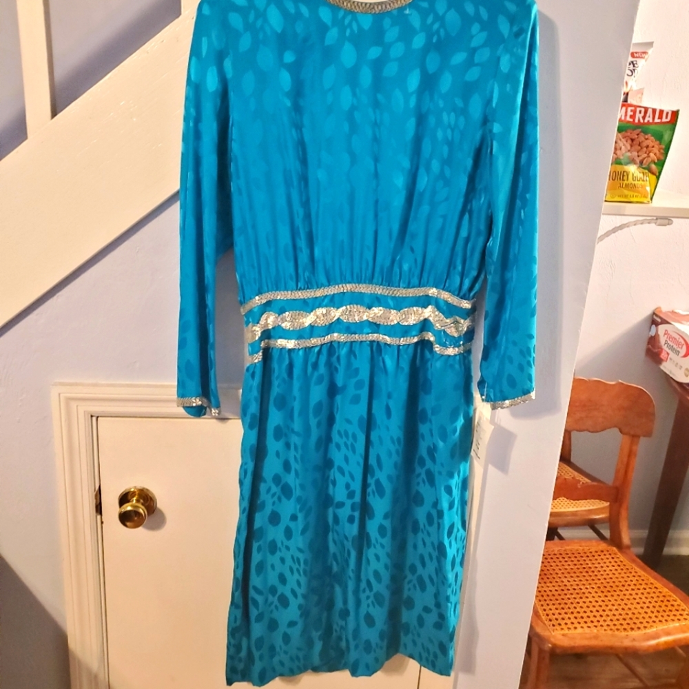 vintage 80s beaded dress